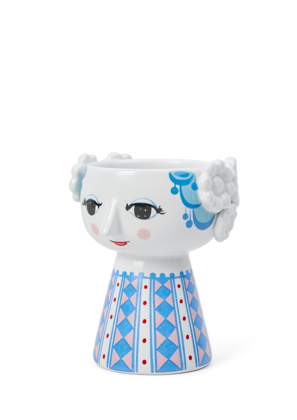 Eva lysestage, Blå - H9.5 cm.